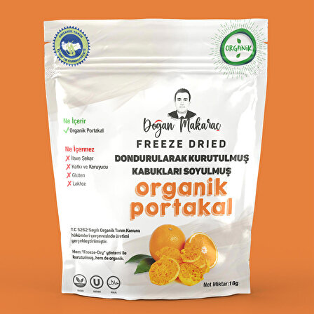 Organik Sertifikalı (Freeze-Dry) Dondurularak Kurutulmuş Portakal
