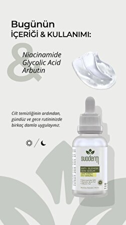 Anti-blemish Skin Care Serum Niacinamide %10 Glycolic Acid %2 Arbutin %2