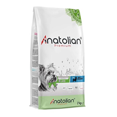 Anatolian Premium Mini Adult Lamb Kuzulu Yetişkin Küçük Irk Köpek Maması 2 Kg  