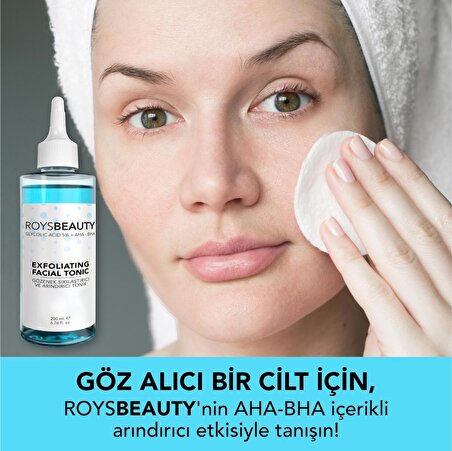 ROYS Beauty Gözenek Sıkılaştırıcı ve Arındırıcı Tonik 200 ml Glycolic Acid 5% + Aha+Bha