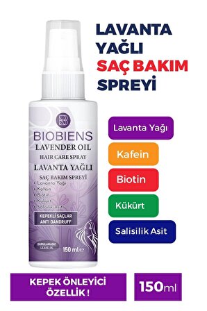 Biobiens Lavanta Yağlı Saç Bakım Spreyi 150 ml