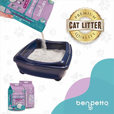 BENPETTO BB250 Bebek Pudrası Parfümlü  2'Li 2x10 20 Lt Kedi Kumu / Cat Litter