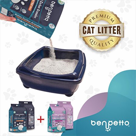  BENPETTO AB250  Aktif Karbon & Bebek Pudrası Parfümlü  2'Li 2X10 20 Lt Kedi Kumu / Cat Litter