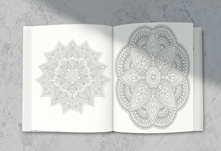 Mandala Sanatının Büyüsü: 24 Özel Desenle Dolu Perforajlı Boyama Kitabı!