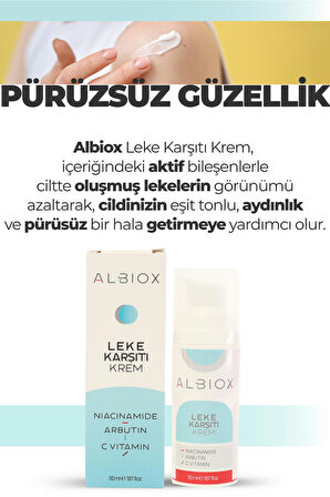 Albiox Leke Karşıtı Aydınlatıcı Krem (Niacinamide + Arbutin + C Vitamin) 50 Ml