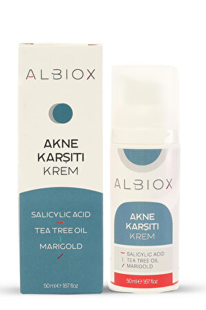 Albiox Akne Karşıtı Krem (Salicylic Acid + Tea Tree Oil + Marigold)