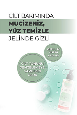 Albiox Yüz Temizleme Jeli (Niacinamide + Panthenol + Herbal Extract)200Ml