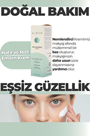 Albiox Nemlendirici Krem (Hyaluronic Acid + Ceramide + Squalane + Panthenol) 200Ml