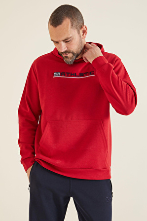 Pierce Kırmızı Kapüşonlu Erkek Sweatshirt - 88132 | M