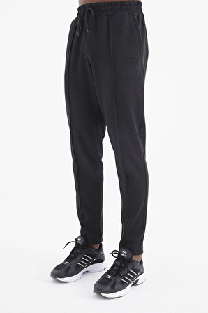 Davin  Kırçıllı Siyah Jogger Erkek Eşofman Alt - 82114
