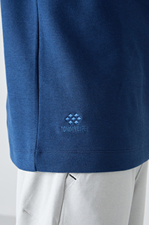 Parlament Pamuklu Kalın Yüzeyi Dokulu Oversize Fit Basic Erkek T-Shirt - 88335