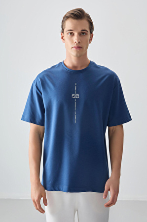 Parlament Pamuklu Kalın Yumuşak Dokulu Oversize Fit Baskılı Erkek T-Shirt - 88373