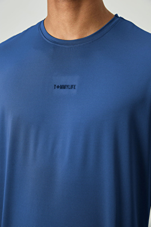 Parlament Polyester Nefes Alan Dokulu İnce Esnek Standart Fit Erkek Performans T-Shirt - 88384