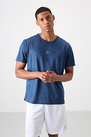 Parlament Polyester Nefes Alan Jakarlı İnce Esnek Standart Fit Erkek Performans T-Shirt - 88397
