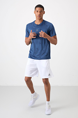 Parlament Polyester Nefes Alan Jakarlı İnce Esnek Standart Fit Erkek Performans T-Shirt - 88397