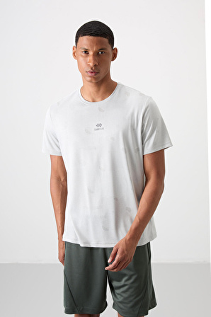 Taş Polyester Nefes Alan Jakarlı İnce Esnek Standart Fit Erkek Performans T-Shirt - 88397
