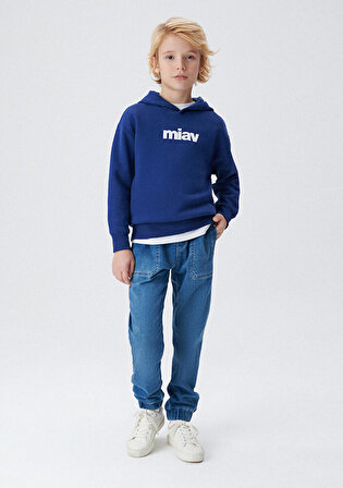 Miav Baskılı Kapüşonlu Sweatshirt 6S10028-70722