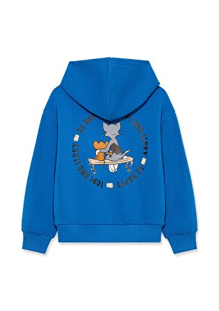 Tom ve Jerry Baskılı Mavi Sweatshirt 6S10030-70910