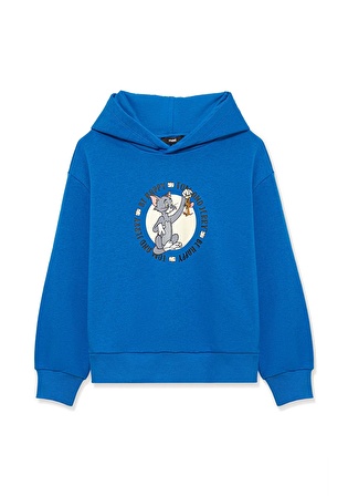 Tom ve Jerry Baskılı Mavi Sweatshirt 6S10030-70910