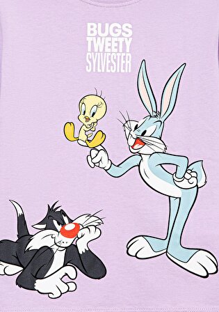 Bugs Bunny Baskılı Mor Tişört 7610161-70516