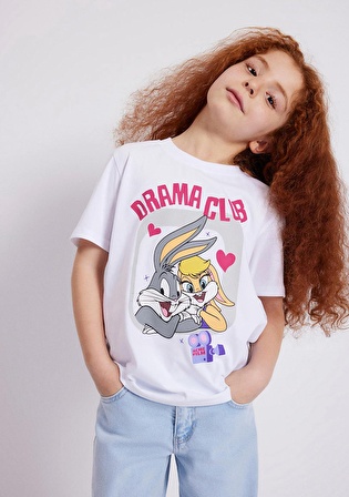 Lola Bunny Baskılı Beyaz Tişört 7610159-620