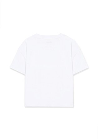 Miav Baskılı Beyaz Crop Tişört 7610180-620