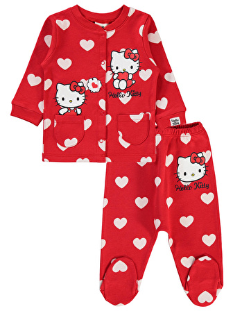 Civil Baby Kız Bebek Pijama Takımı 3-9 Ay Kırmızı