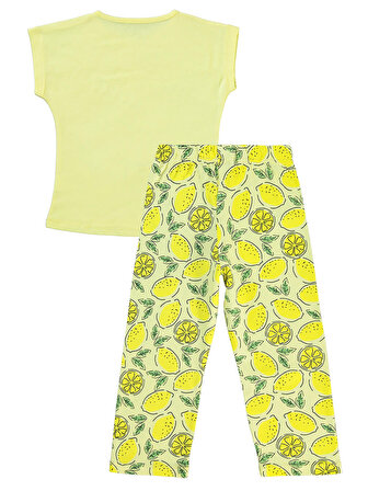 Civil Girls Kız Çocuk Pijama Takımı 2-5 Yaş Pastel Sarı