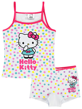 Hello Kitty Kız Çocuk İç Çamaşır Takımı 2-10 Yaş Beyaz