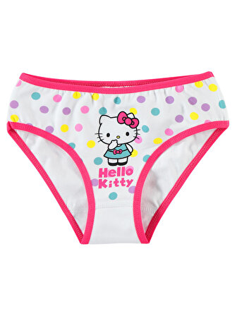 Hello Kitty Kız Çocuk 2'li Külot Set 2-10 Yaş Beyaz