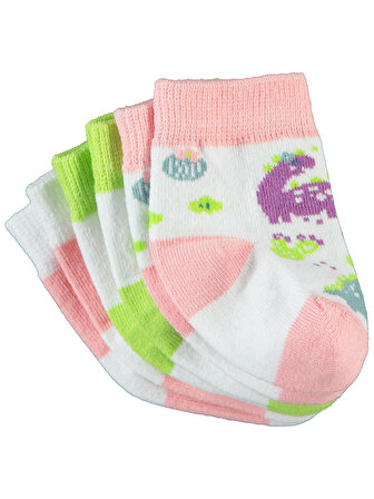 Civil Baby Kız Bebek 3'lü Çorap Set 6-18 Ay Beyaz