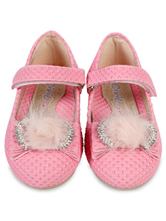Civil Kız Çocuk Babet Ayakkabı 21-25 Numara Pembe