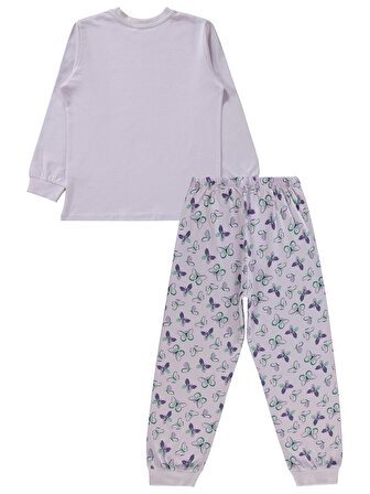 Civil Girls Kız Çocuk Pijama Takımı 6-9 Yaş Nazik Lavanta