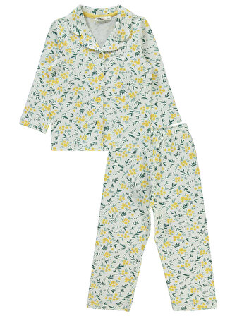 Civil Girls Kız Çocuk Pijama Takımı 2-5 Yaş Ekru