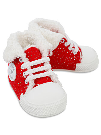Civil Kız Bebek Patik Ayakkabı 17-19 Numara Kırmızı