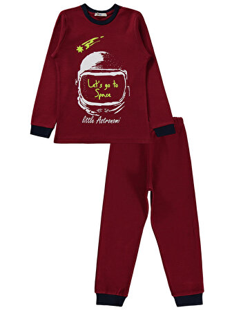 Civil Boys Erkek Çocuk Pijama Takımı 6-9 Yaş Bordo