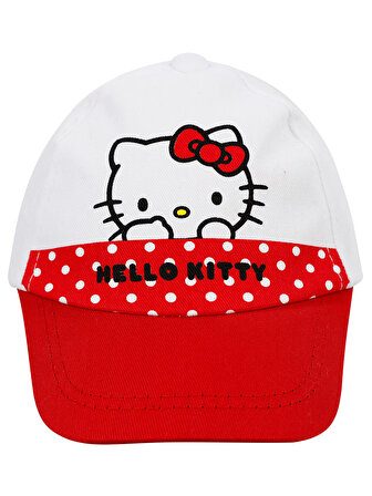 Civil Baby Kız Bebek Kep Şapka 0-24 Ay Beyaz Kırmızı