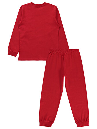Süperman Erkek Çocuk Pijama Takımı 6-9 Yaş Kırmızı