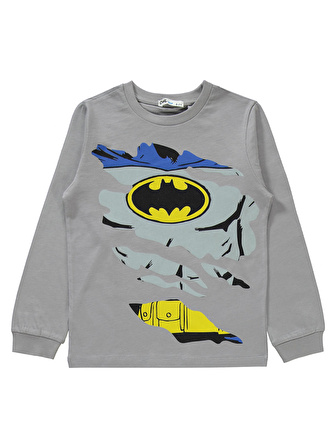 Batman Erkek Çocuk Pijama Takımı 10-13 Yaş Gri