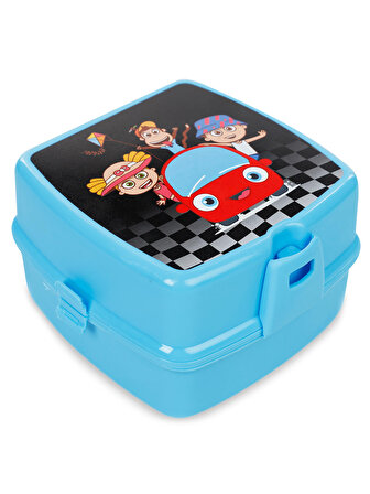 Kukuli Smart Lunchbox Desenli Beslenme Kabı Mavi