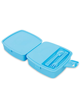 Kukuli Smart Lunchbox Desenli Beslenme Kabı Mavi