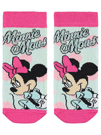 Minnie Mouse Kız Çocuk Soket Çorap 3-11 Yaş Mint