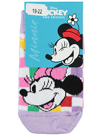 Minnie Mouse Kız Çocuk Çorap 3-11 Yaş Lila