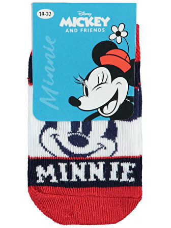 Minnie Mouse Kız Çocuk Çorap 3-11 Yaş Kırmızı
