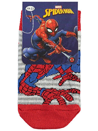 Spiderman Erkek Çocuk Patik Çorap 3-11 Yaş Kırmızı