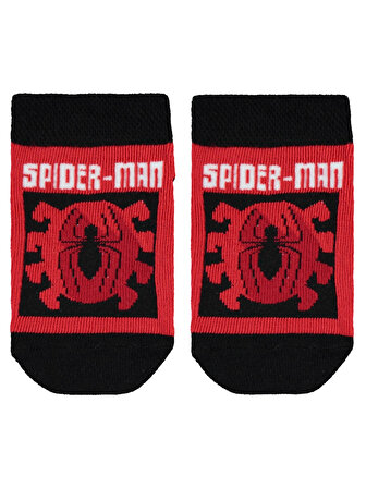 Spiderman Erkek Çocuk Patik Çorap 3-11 Yaş Kırmızı