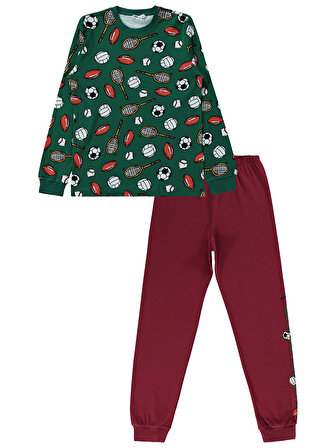 Civil Boys Erkek Çocuk Pijama Takımı 10-13 Yaş Çağla Yeşili