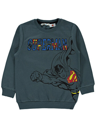 Superman Erkek Çocuk Sweatshirt 2-5 Yaş Antrasit