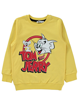 Tom ve Jerry Erkek Çocuk Sweatshirt 2-5 Yaş Sarı