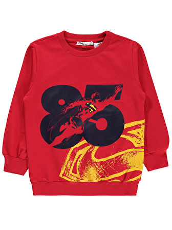 Superman Erkek Çocuk Sweatshirt 2-5 Yaş Kırmızı